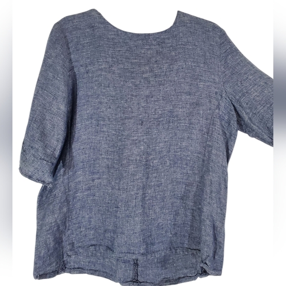 💚 3 For $15 💚 INEN Blue Heather Woman's TOP Size 14 WesT Lane - Picture 1 of 7